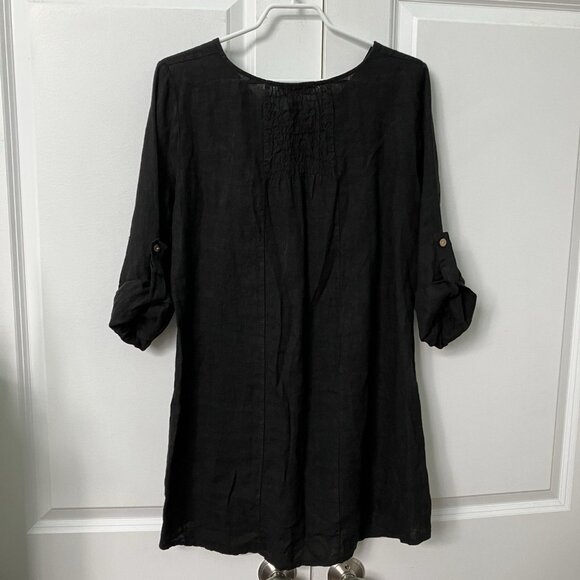 Elegant Black Button-Down Dress - Picture 5 of 7